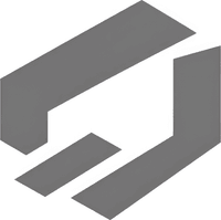 Минималистичный абстрактный логотип компании Ptscash в серых тонах на белом фоне